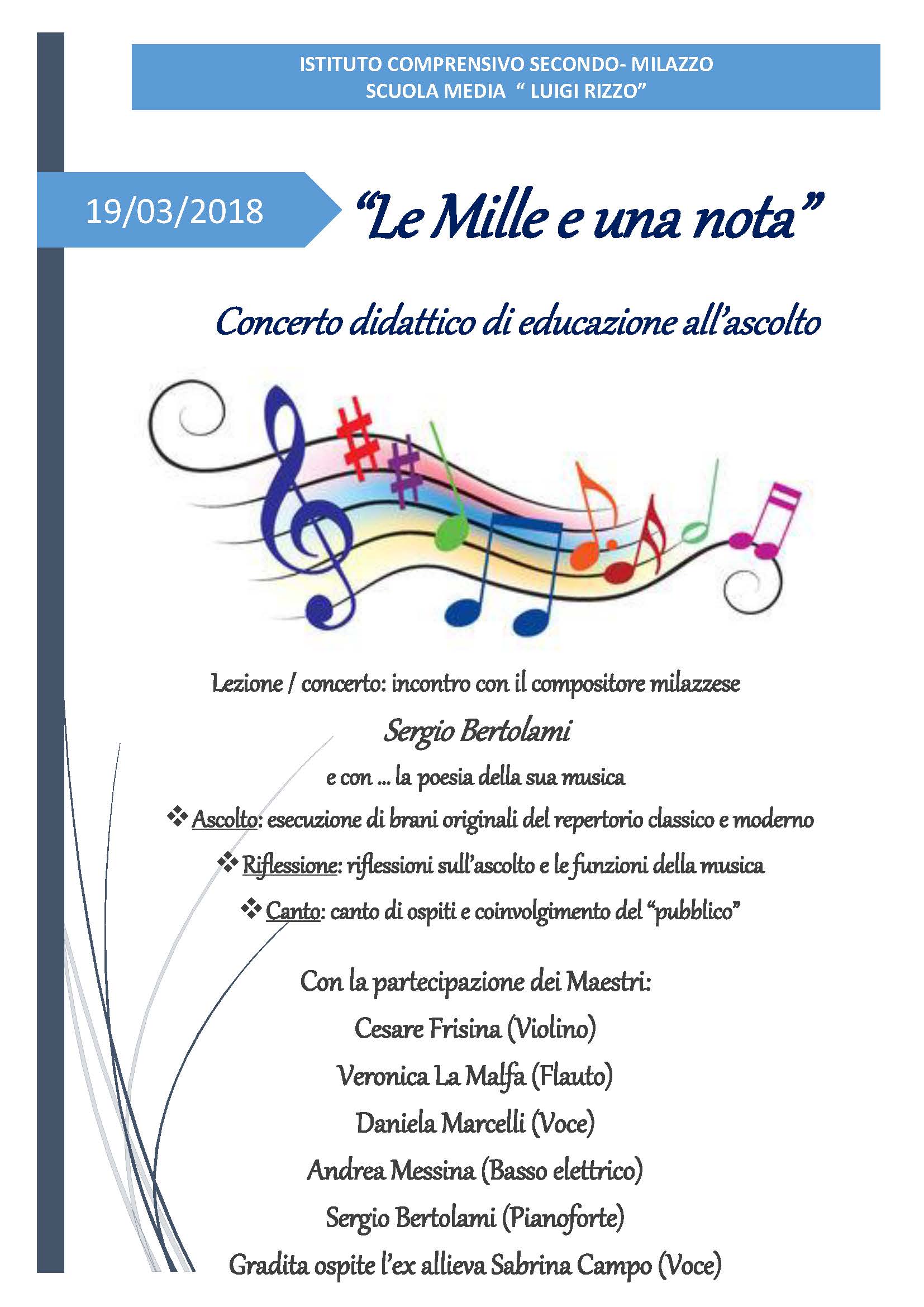 Concerto didattico "le mille e una nota"