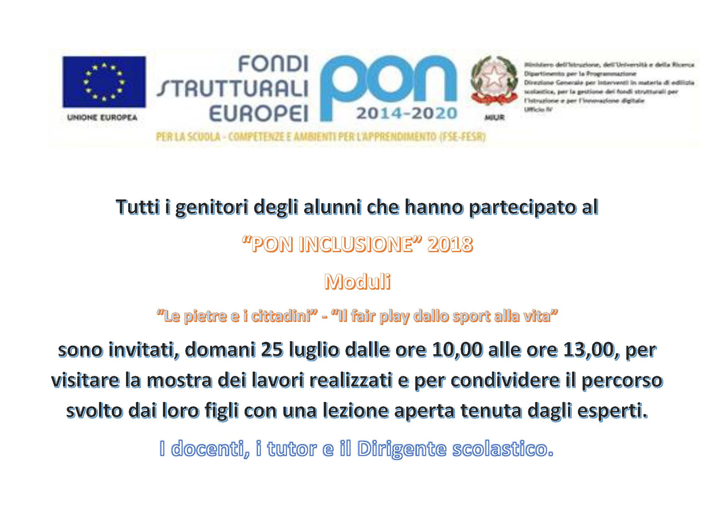 Tutti i genitori degli alunni che hanno partecipato al